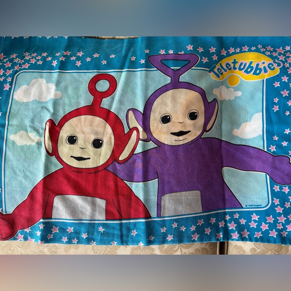 Vintage Teletubbies Pillowcase USA Made Y2K